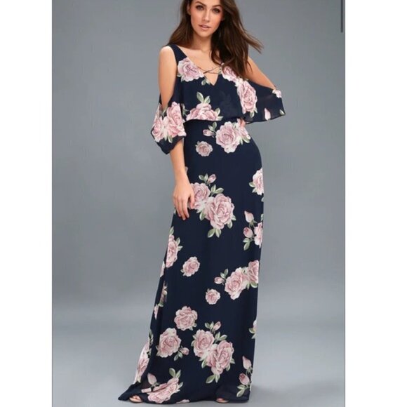 Lulus  The Very Thought of You Floral Print Maxi Dress - Picture 10 of 12